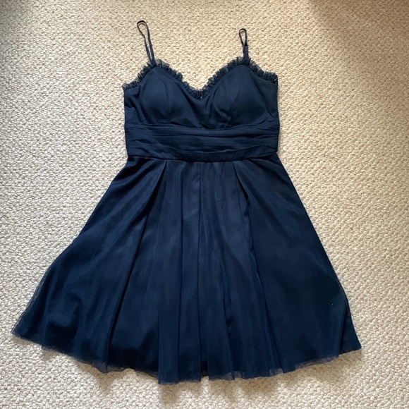 Royal Blue Tulle Homecoming Dress - Picture 2 of 8